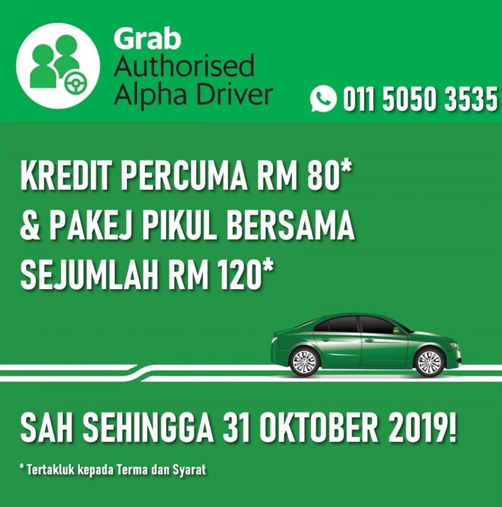Dapatkan Kredit Memandu Percuma RM80 - Daftar Sebelum 31 Oktober 2019